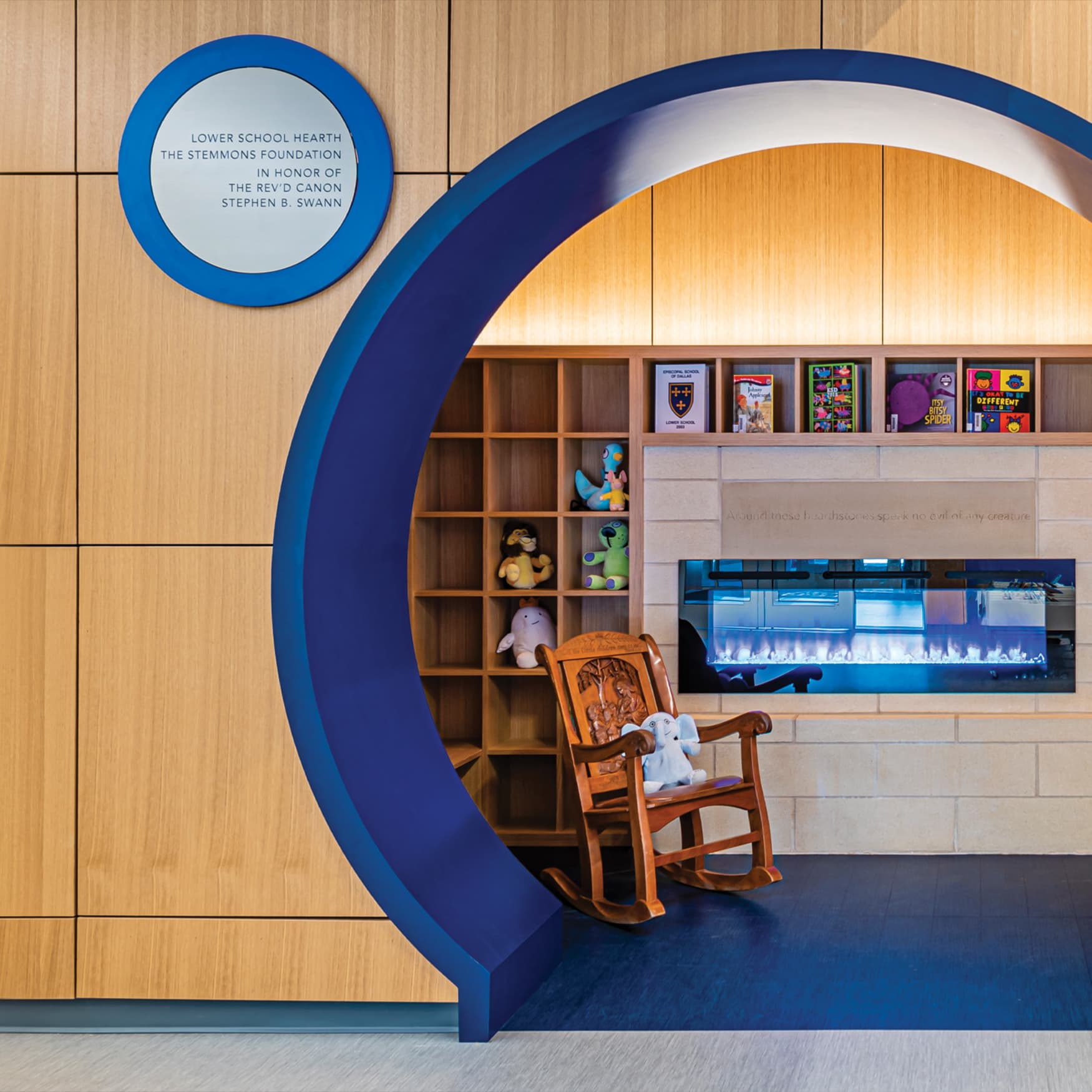 Children's medical center signage and interior design details