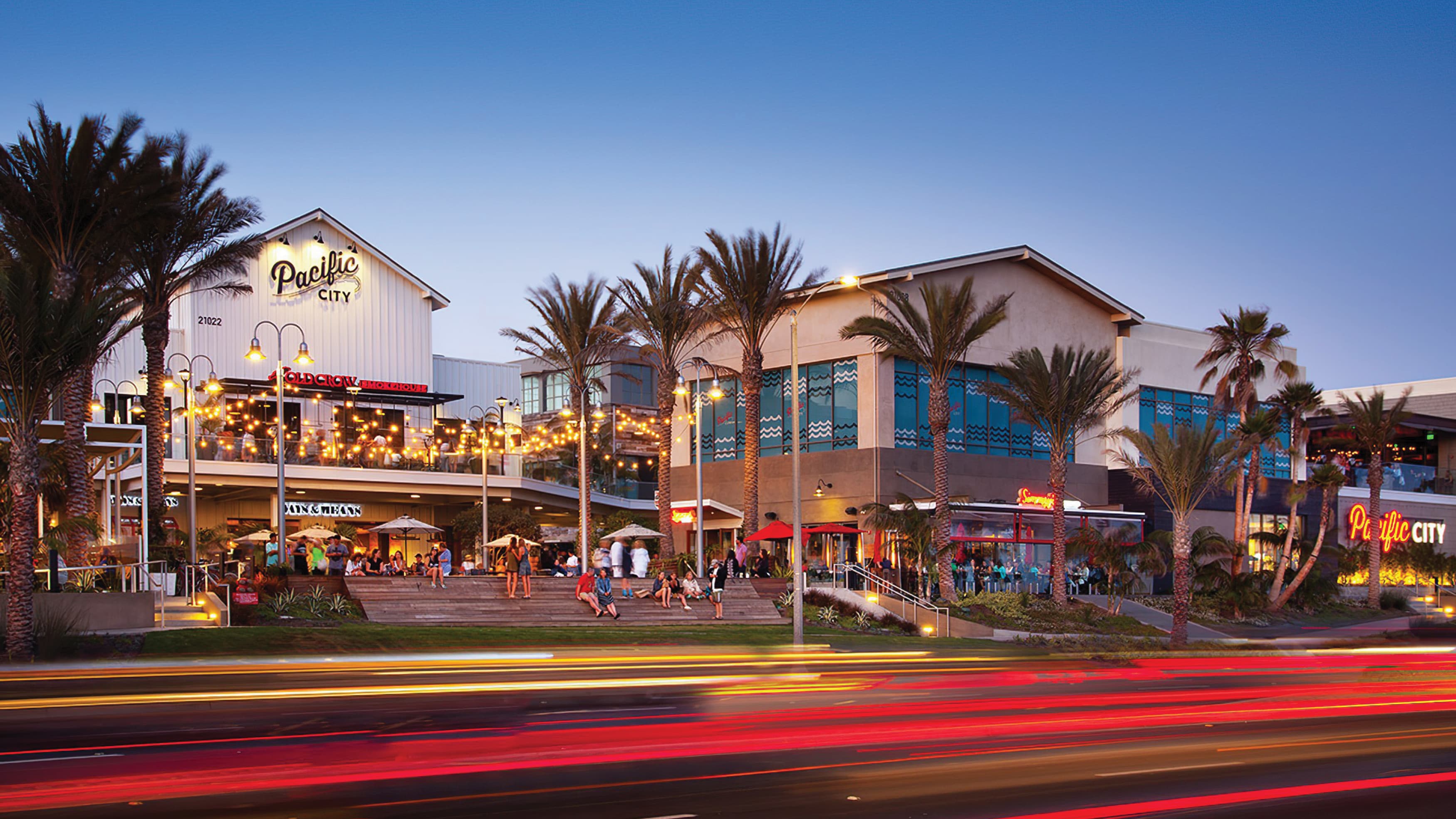 Image of Pacific City from the street in Huntington Beach, CA. 