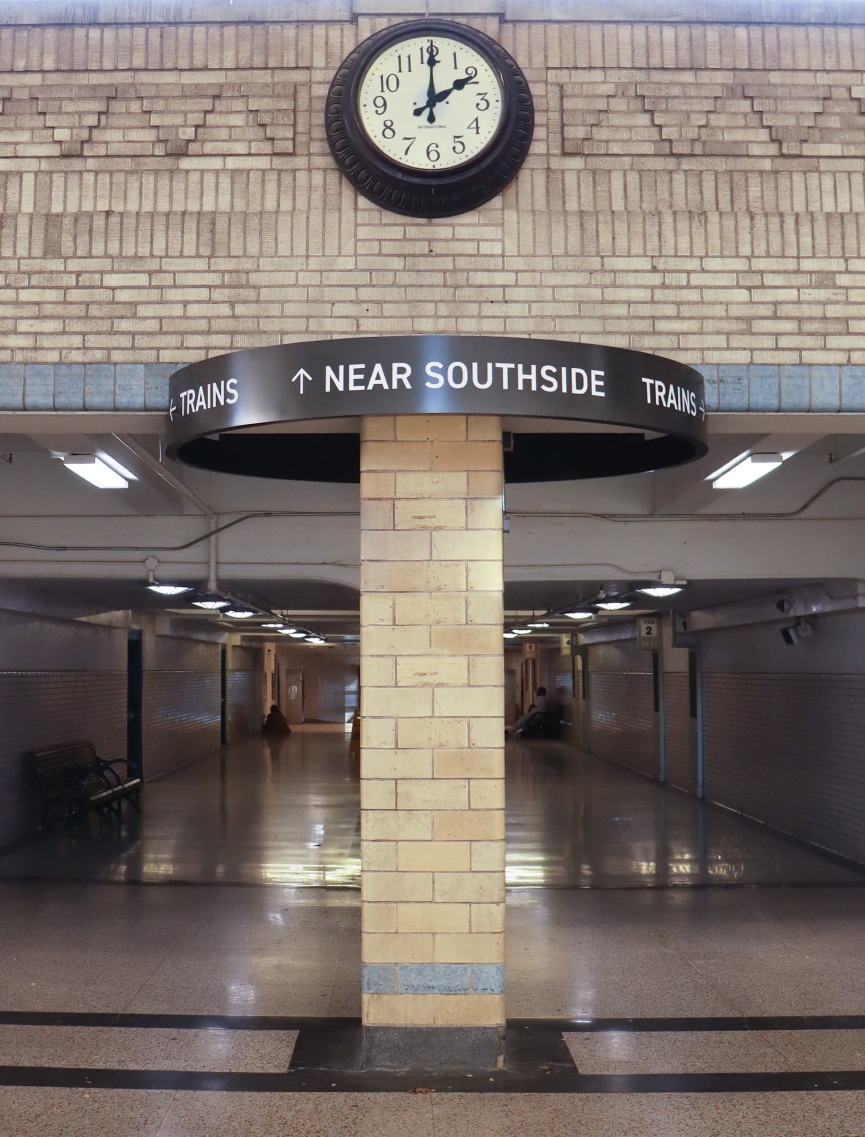 Image of the circular directional for the interior of the T&P Station. 