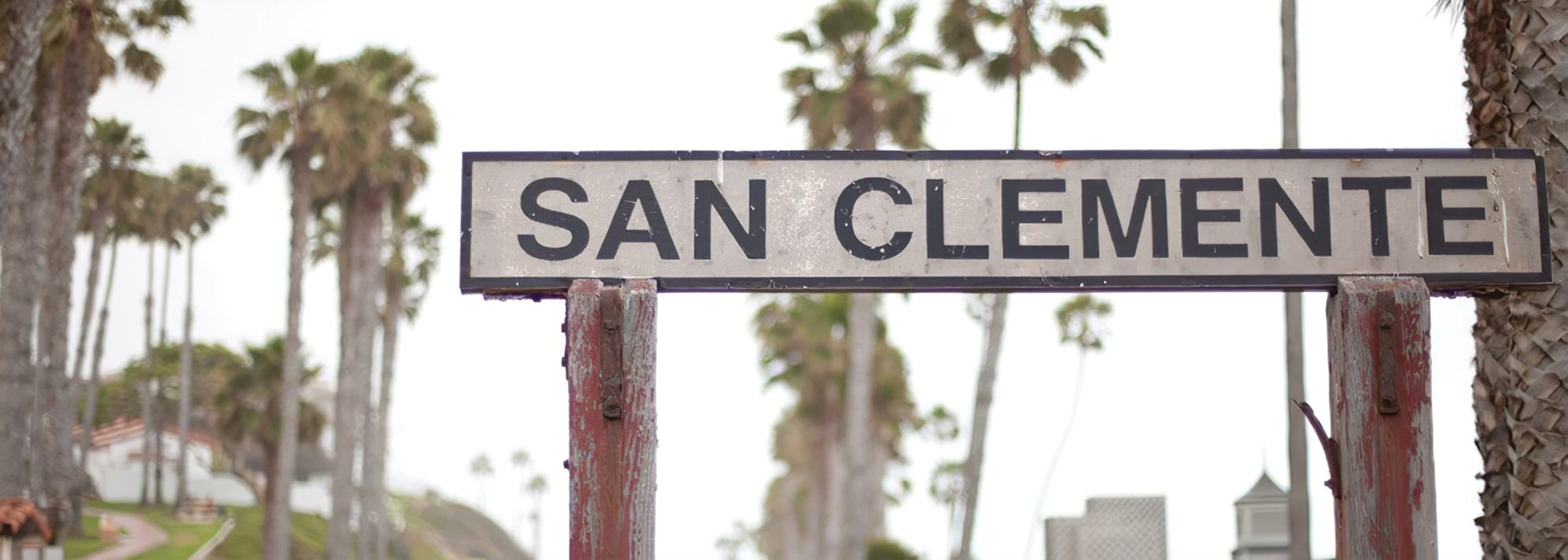 A photograph of a roadside sign in San Clemente, California.