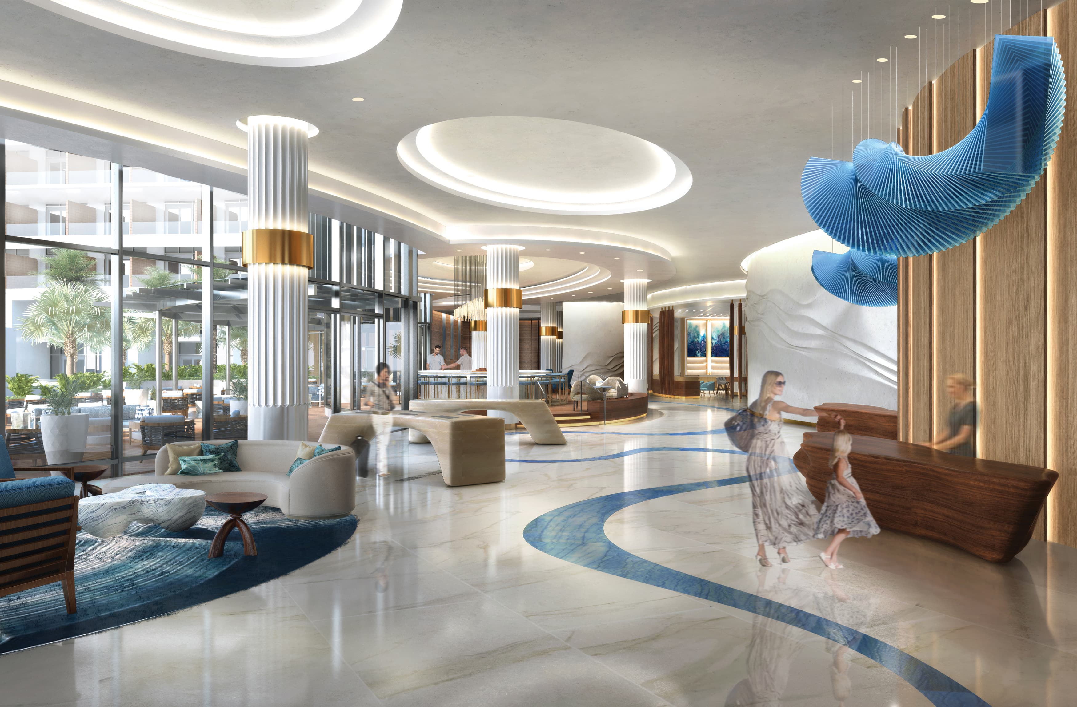 Pier Sixty-Six Hotel & Marina. Hospitality Design. Lobby Design. luxury resort destination, marina and residential mixed-use development.