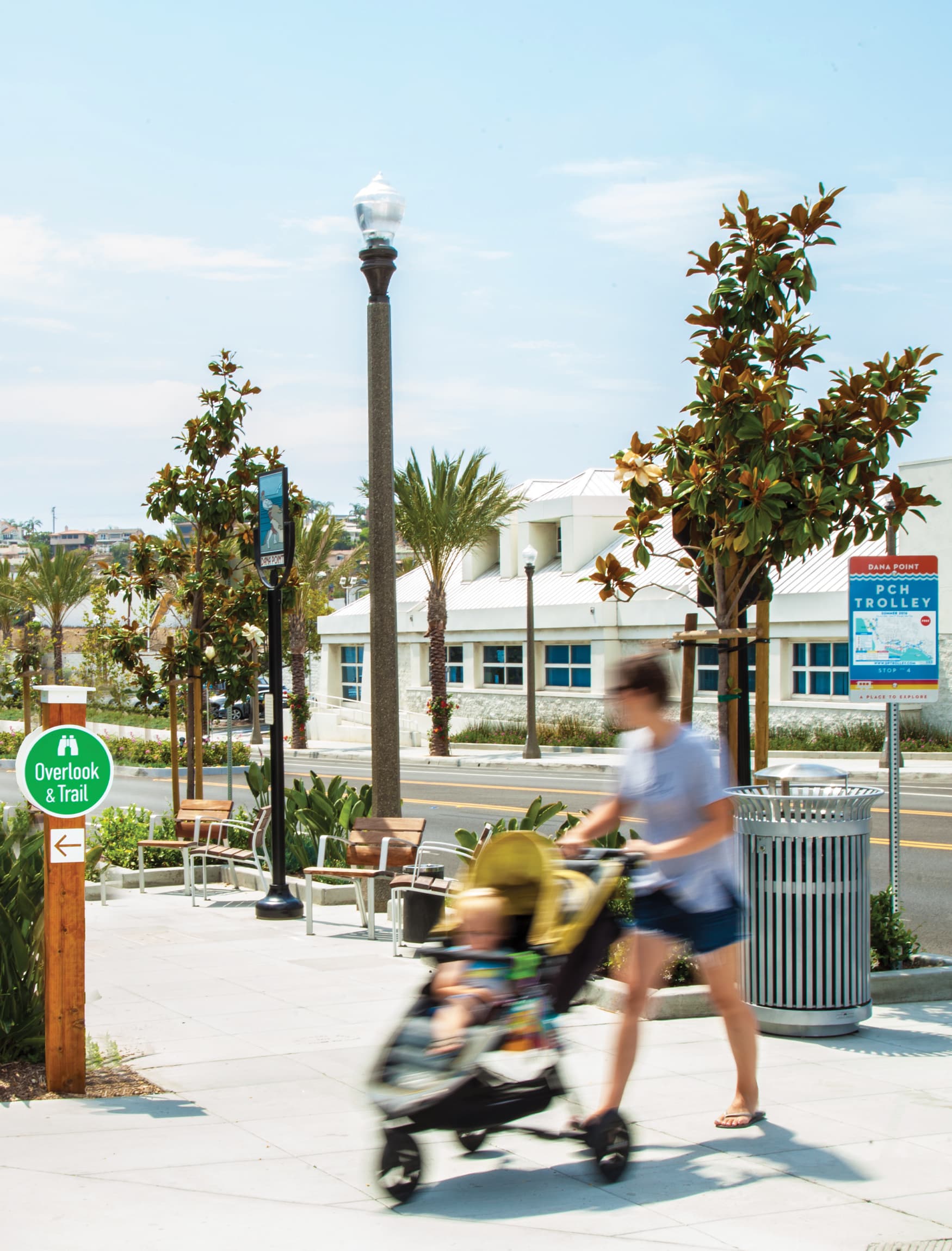 The City of Dana Point transit sign civic design and trail signage