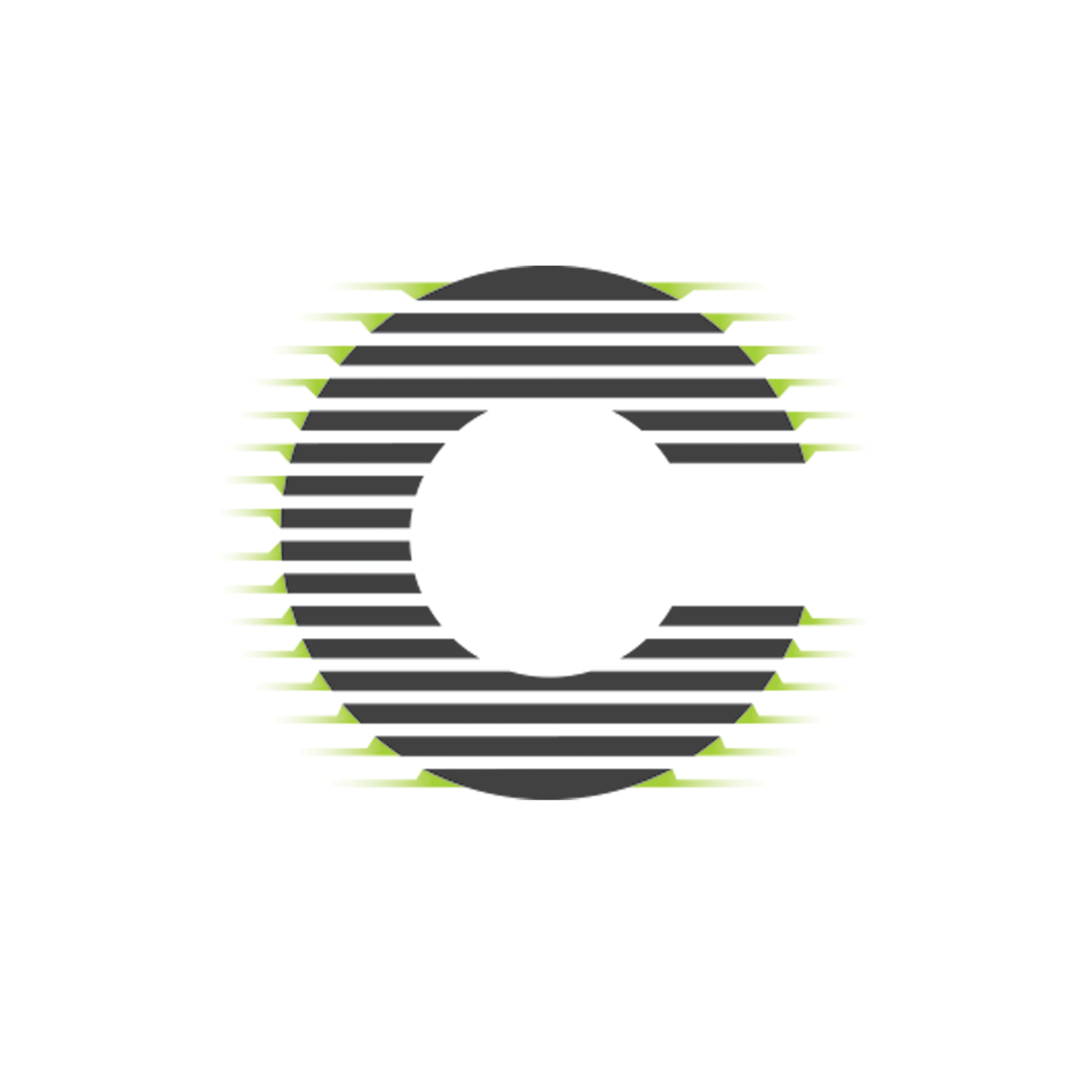 Color changing logo animation GIF of the Letter C for Cucamonga Station branding by RSM Design.