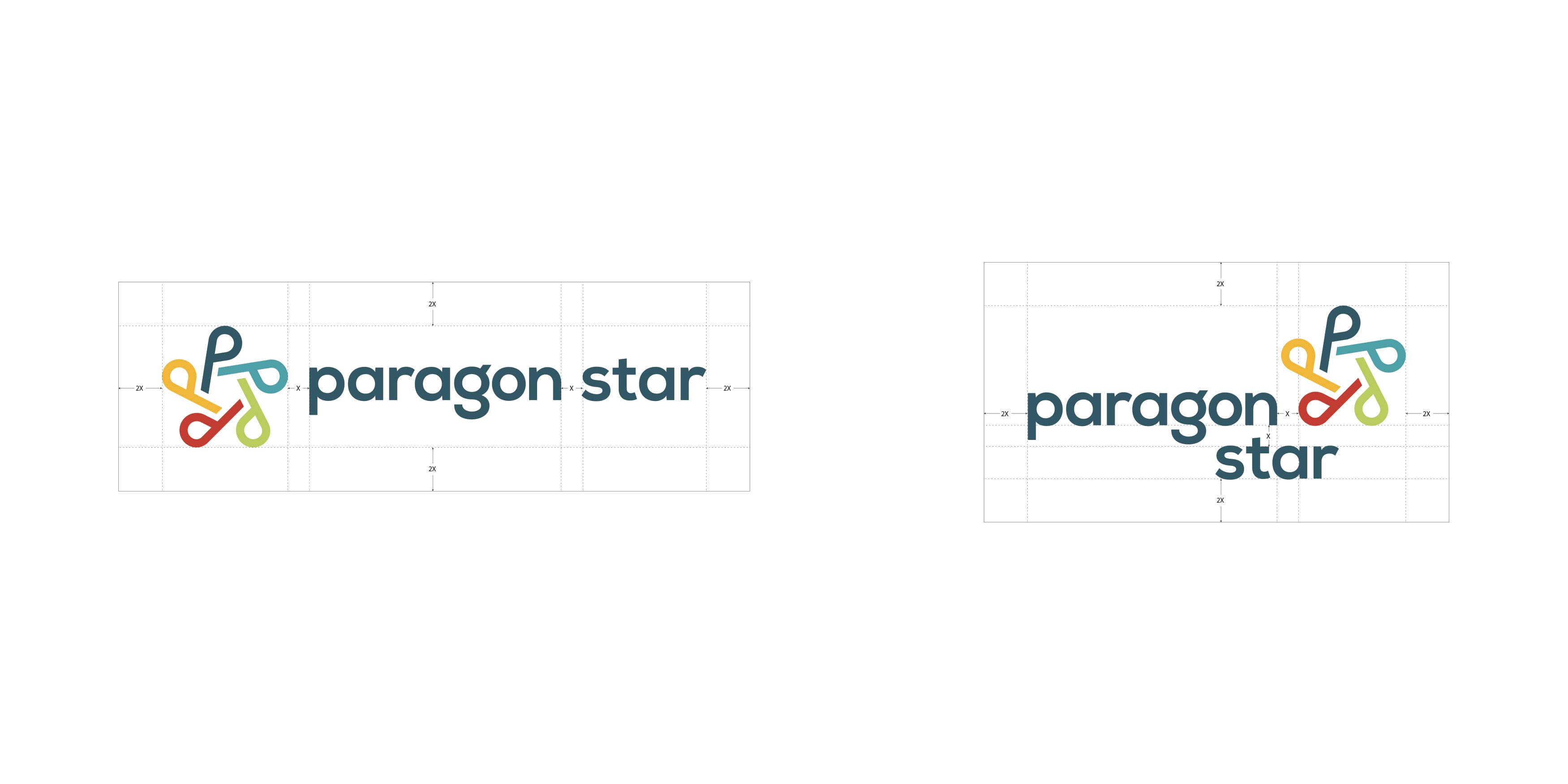 Paragon Star logo size guidelines. Logo it and guidelines for Paragon Star Branding.