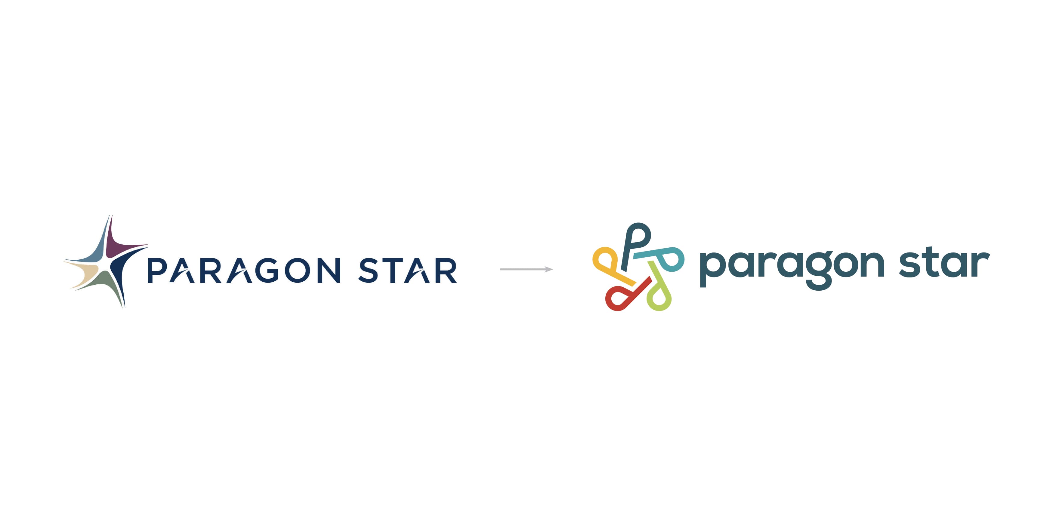 Brand logo transformation for Paragon Star Branding. 