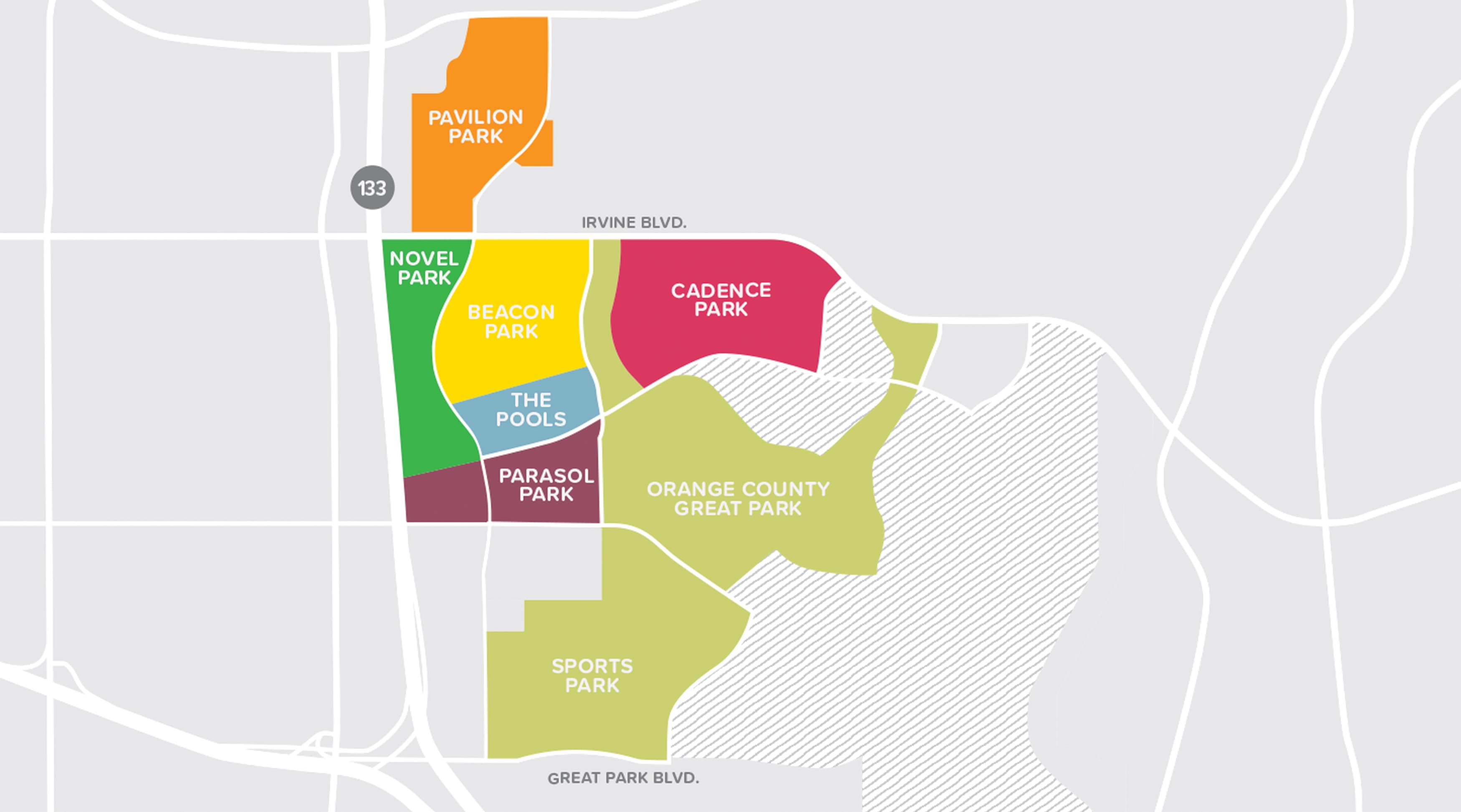 Great Park Neighborhoods residential map