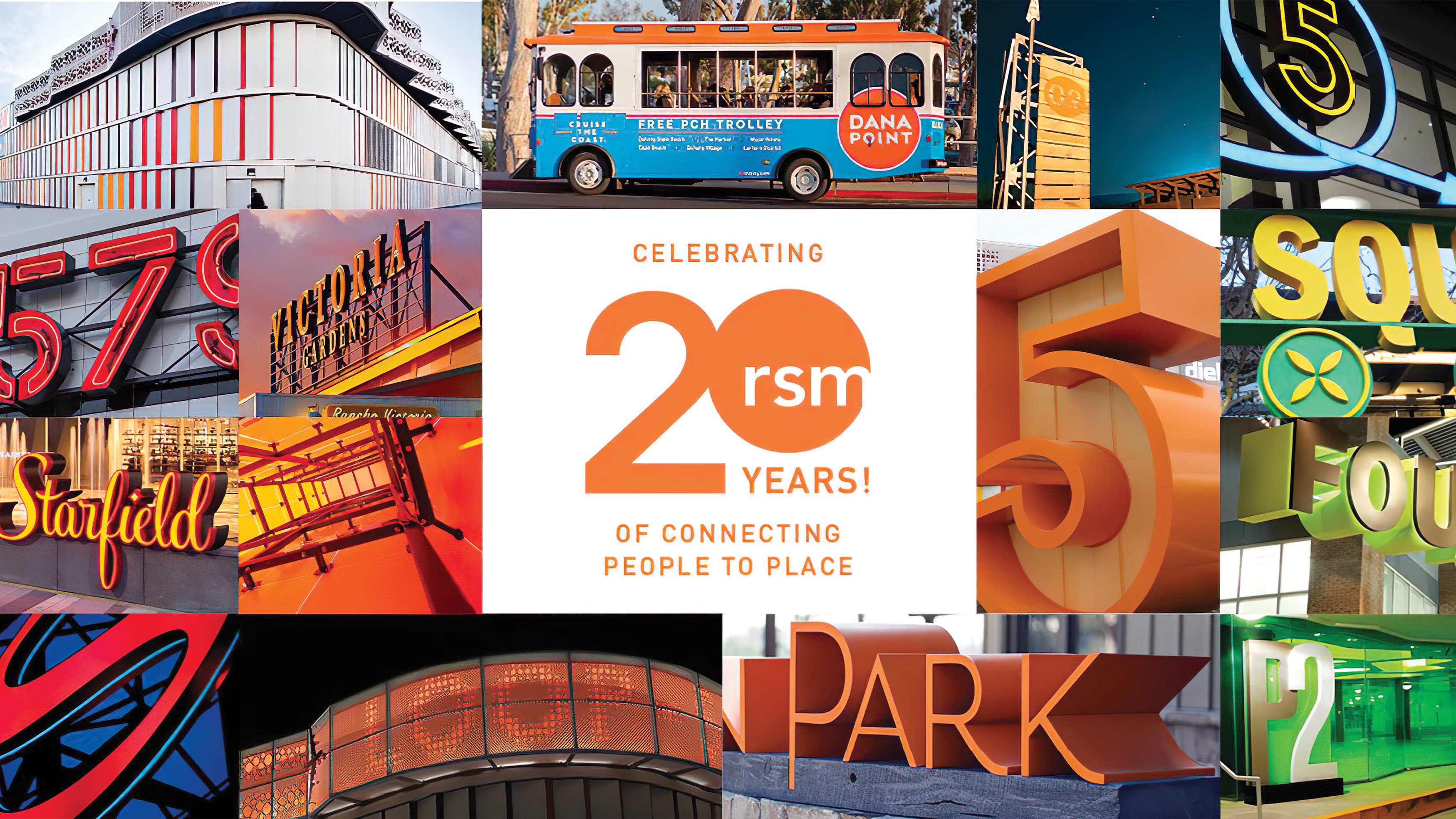 RSM Design Celebrates 20 Years!" and some of the noteworthy projects RSM has worked on over the years.