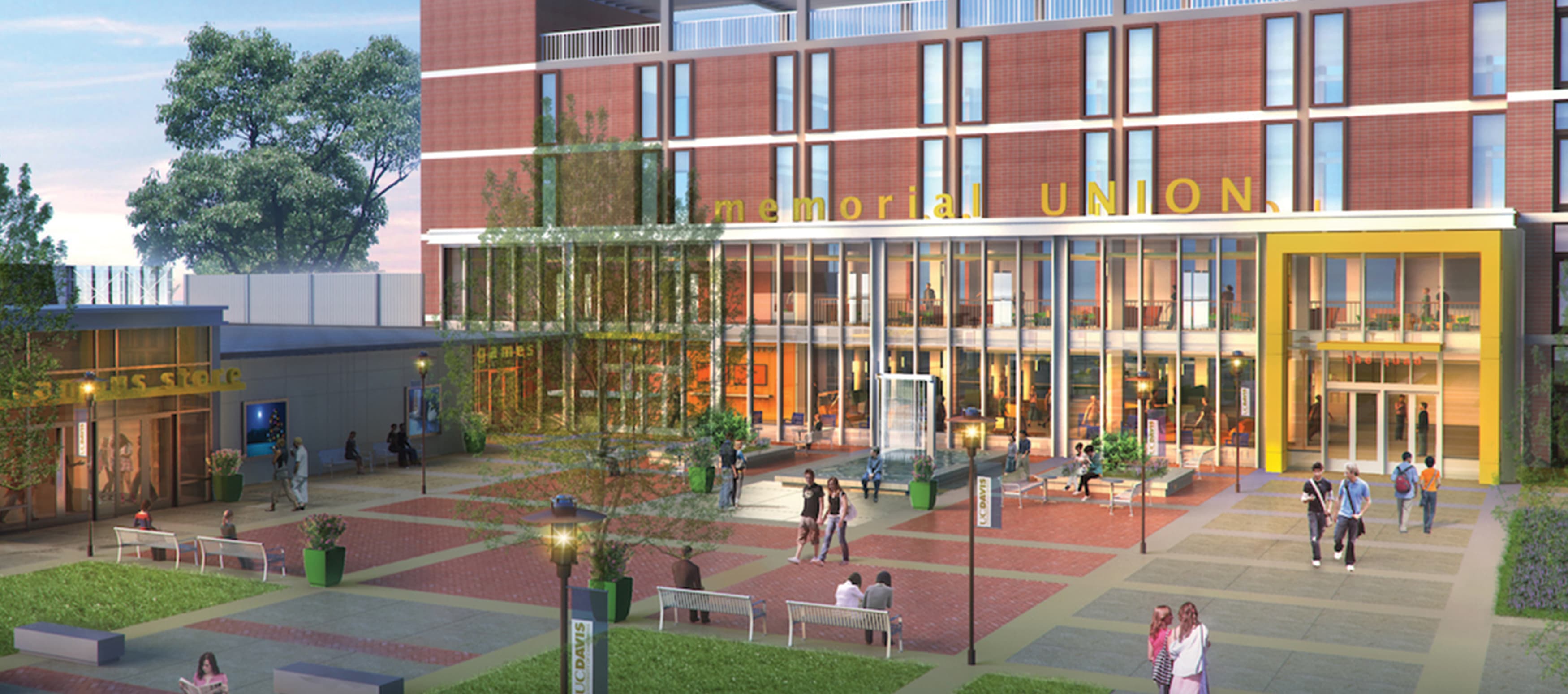 Architectural rendering of of UC Davis Conference Center