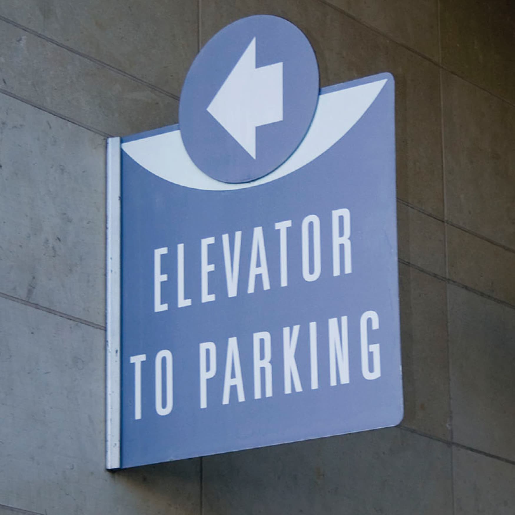 Elevator and parking wayfinding signage for City of Beverly Hills designed by RSM Design. 