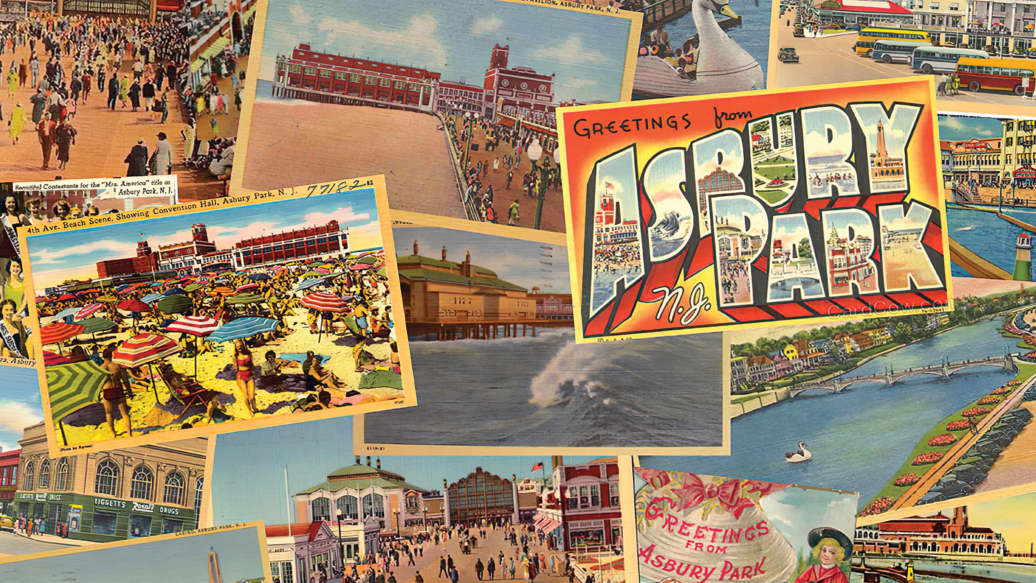Asbury Park, New Jersey vintage-style postcard collection