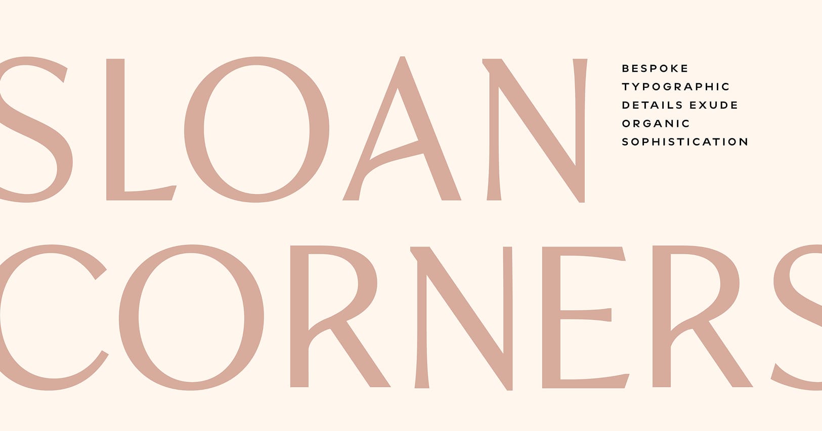 Custom typography study for the Sloan Corners wordmark - brand identity design by RSM Design