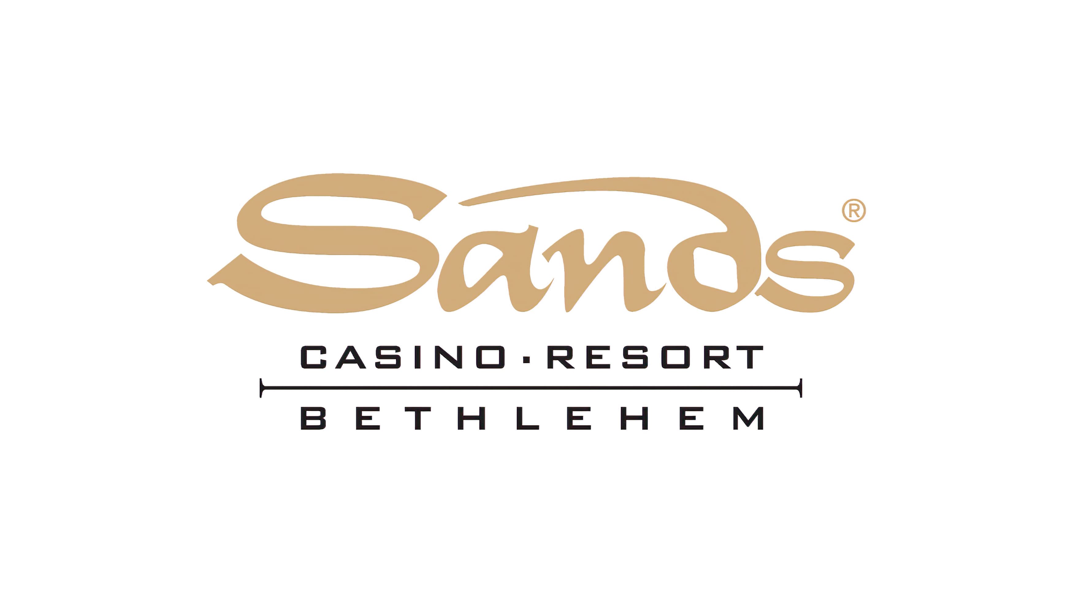 The design created for Sands Casino Resort featuring a golden colored brand logo