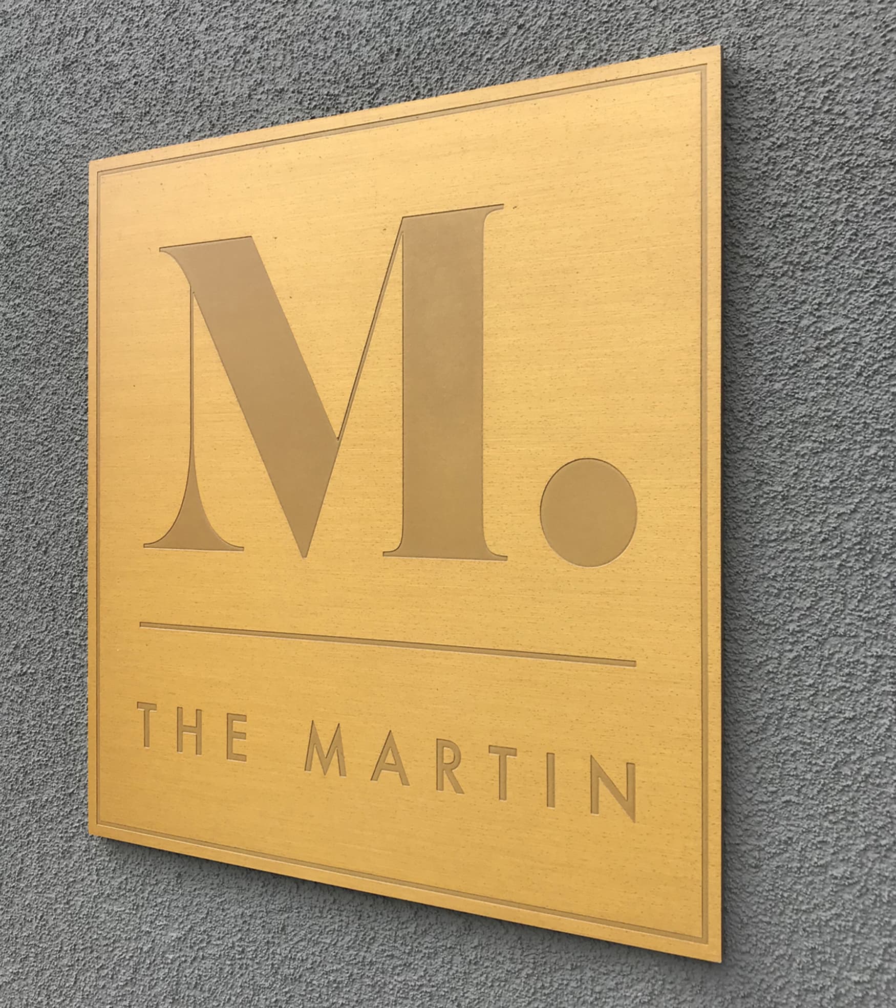 The Martin, San Francisco, Multi-Family Residential and Hospitality Branded Plaque