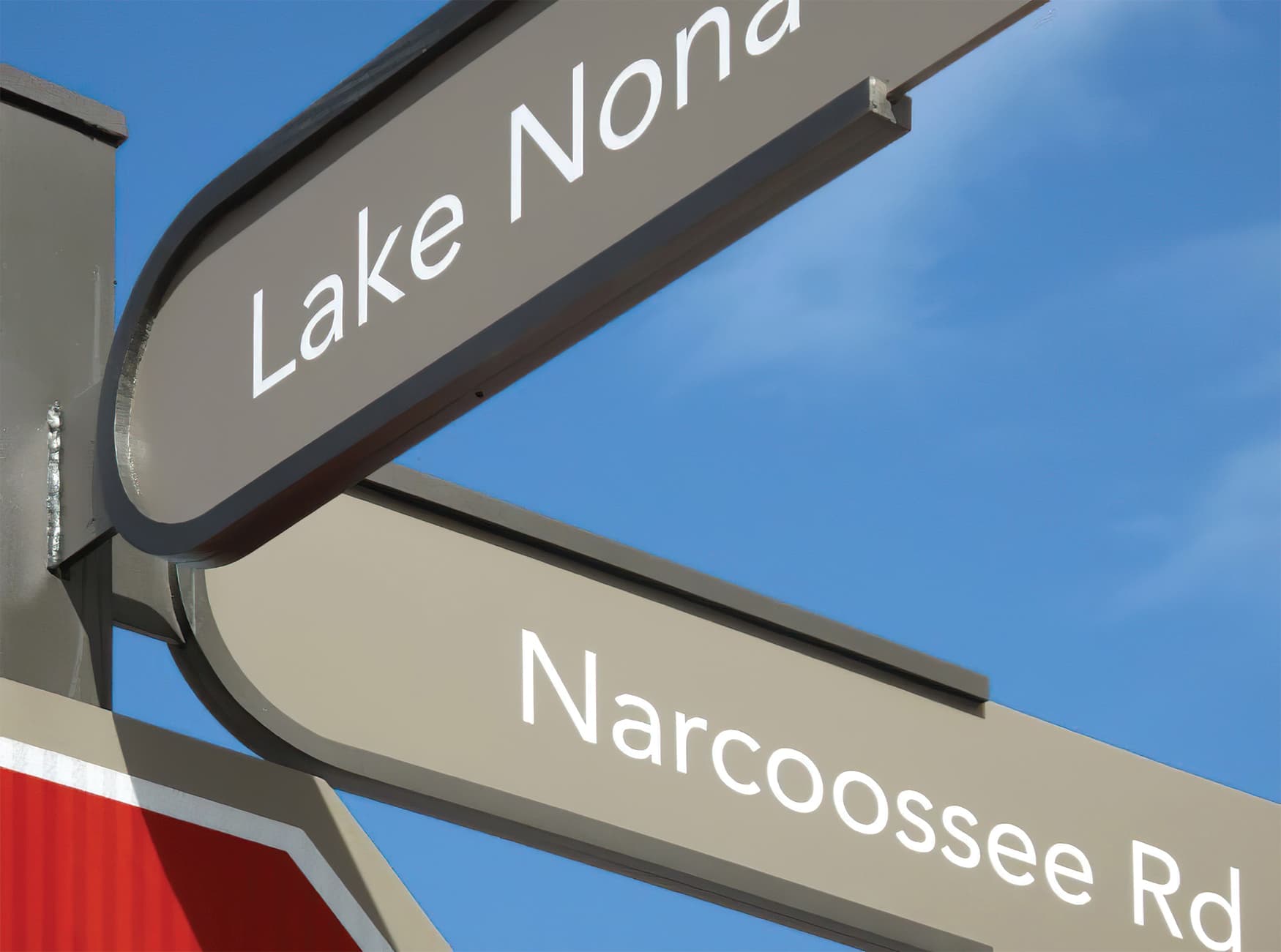 Lake Nona, a residential community outside Orlando, Florida. Wayfinding Signage.
