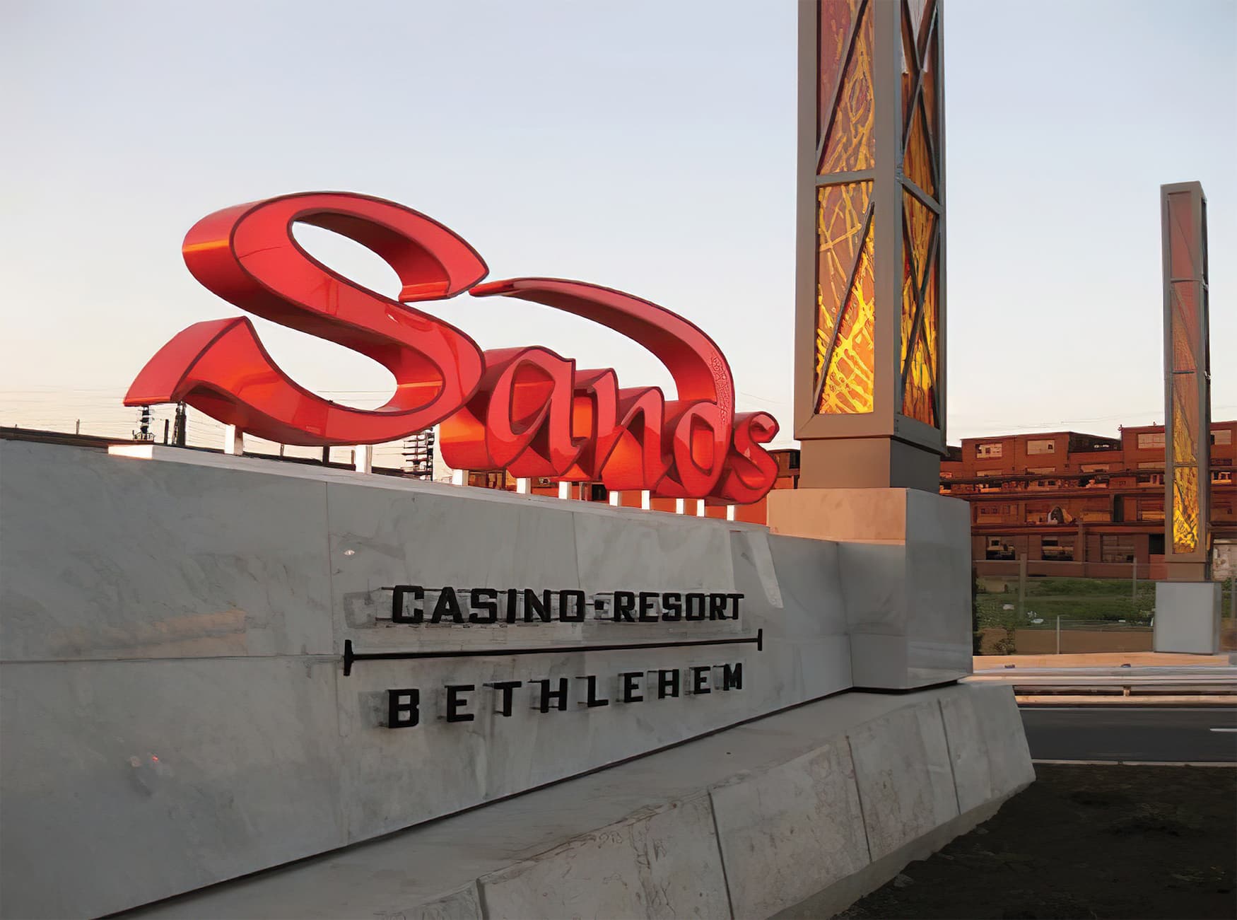 Sands Bethlehem Casino Resort. Environmental Graphics and Wayfinding System Design. Hospitality Design. Project Identity Monument Signage.