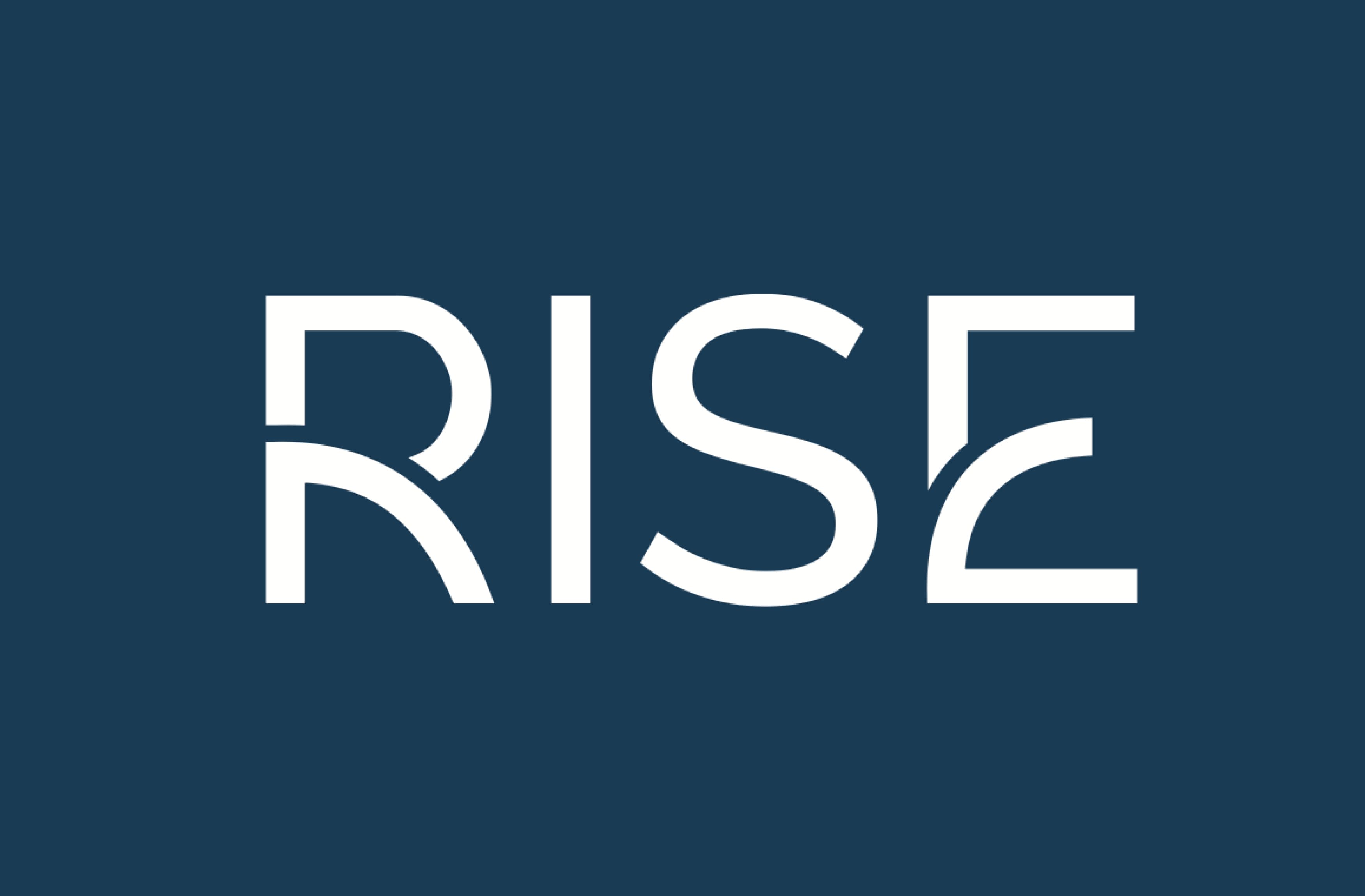 Atherton Rise logo in white on a dark blue background