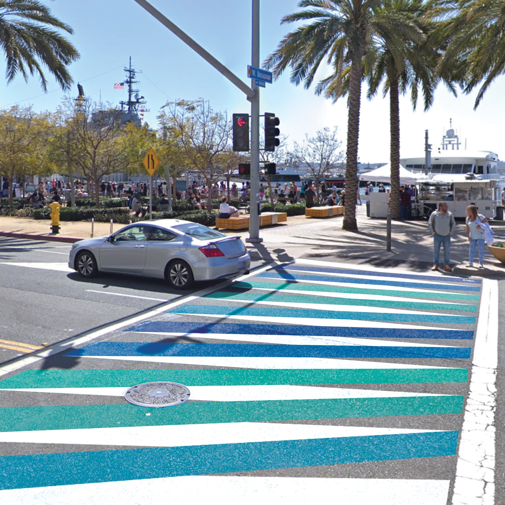 Port of San Diego crosswalk graphic design