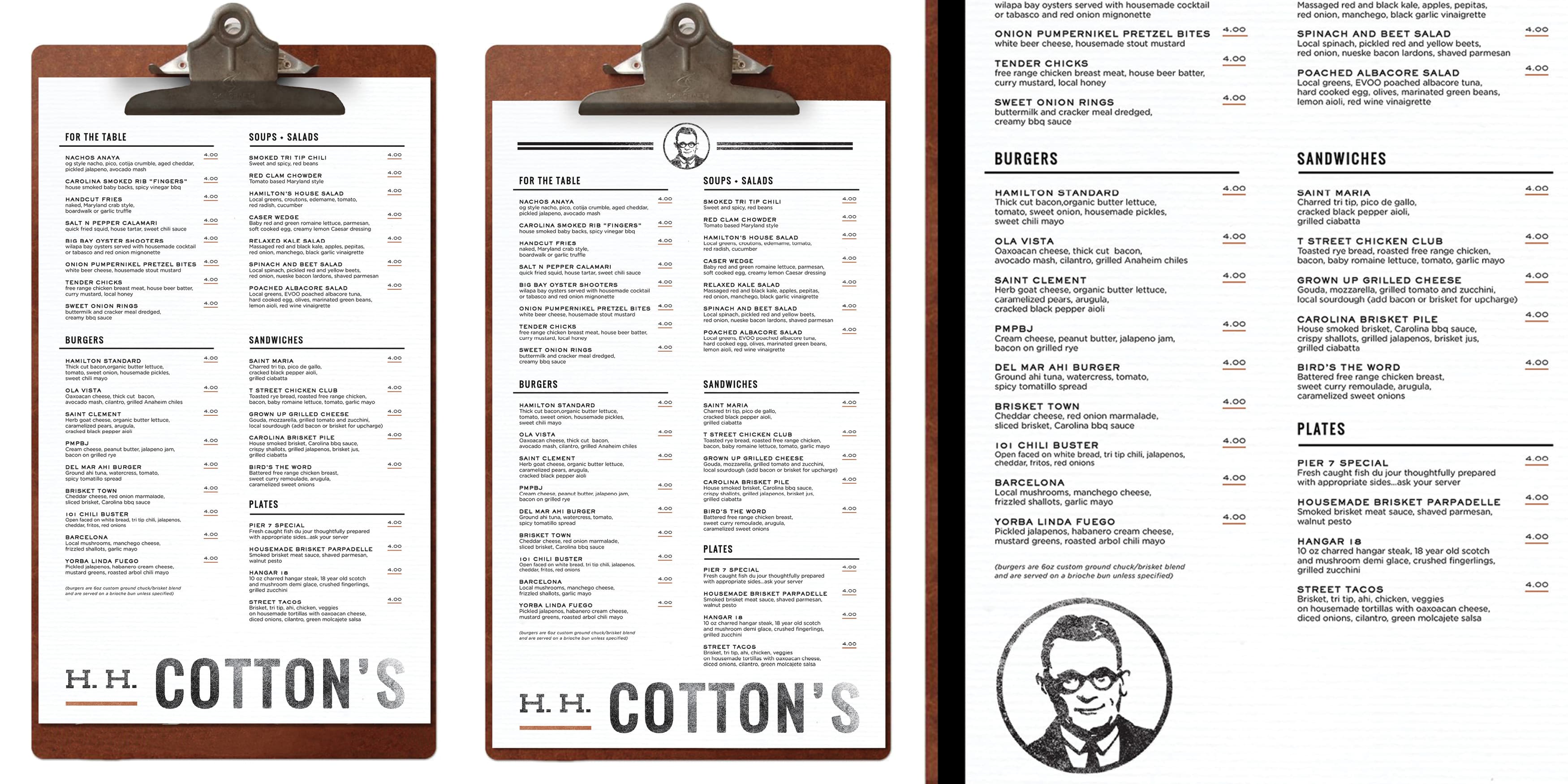 RSM Design worked with H.H. Cotton's, a restaurant in San Clemente, California to create a logo and brand identity as well as environmental graphics and signage.