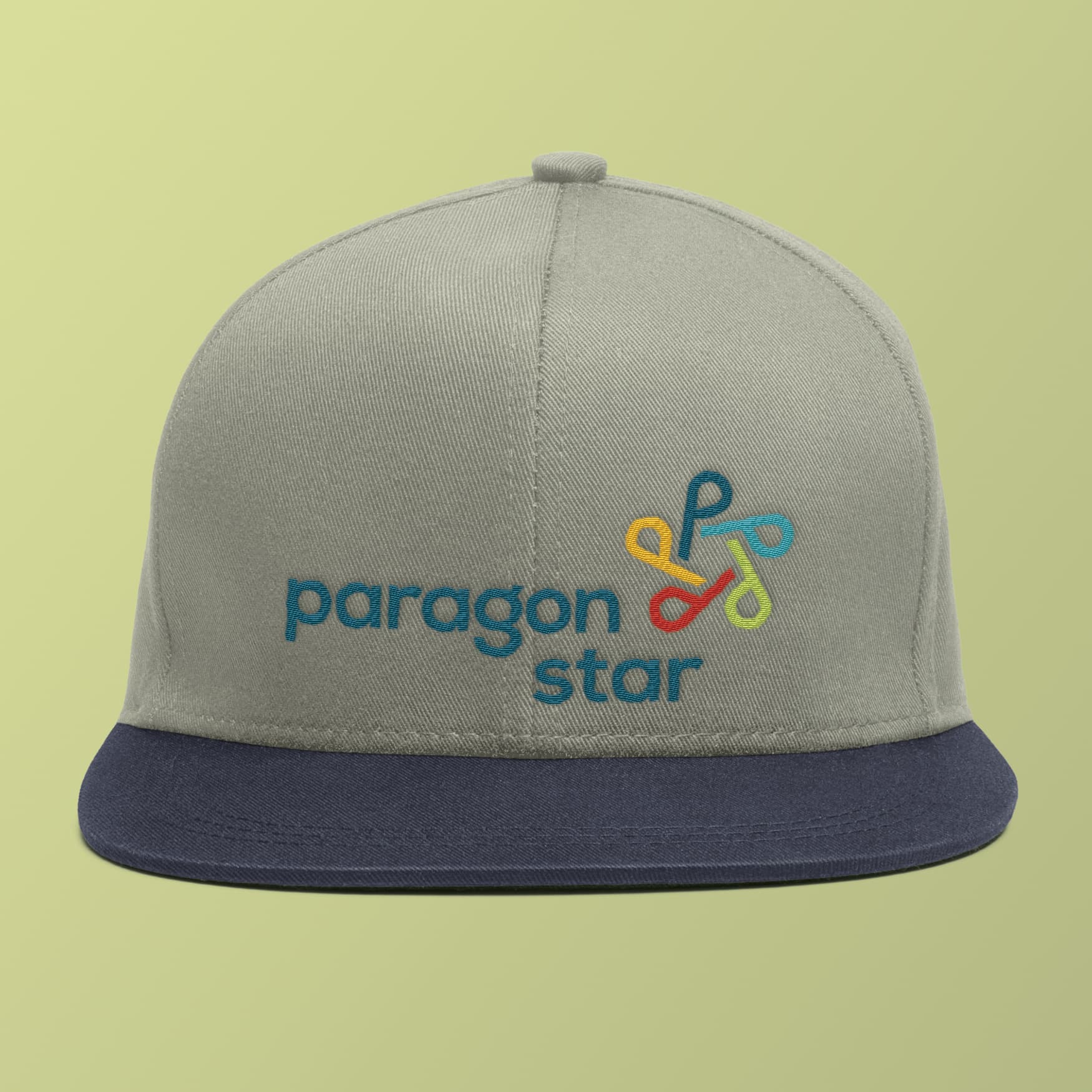 Gray hat with Paragon Star logo.