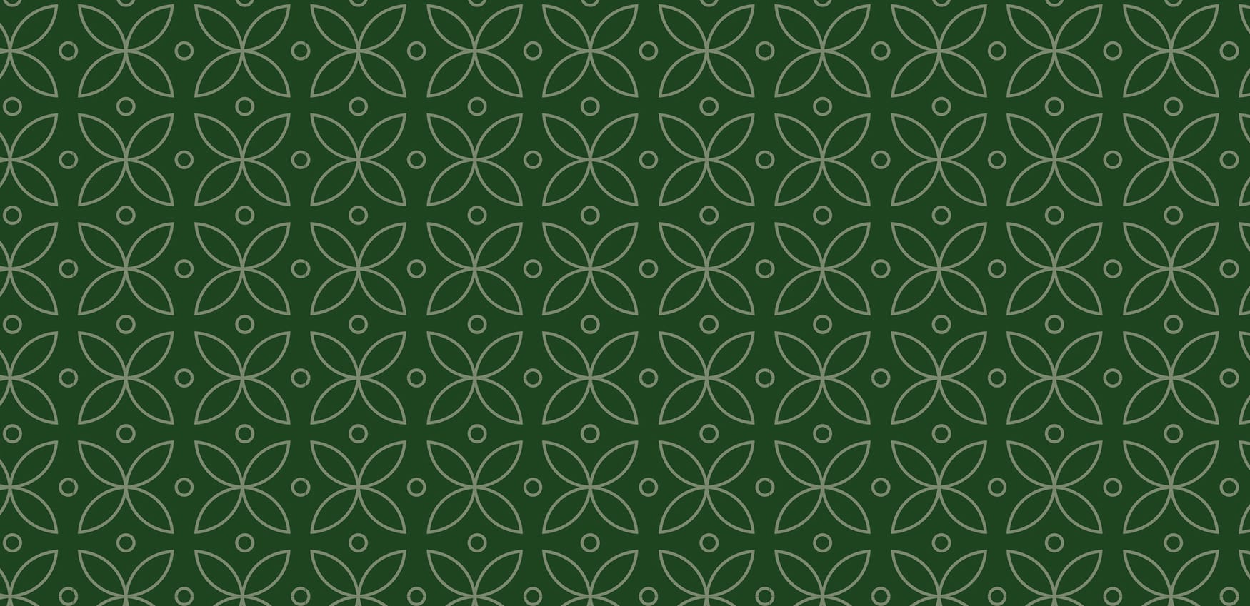 City of Whittier custom pattern featuring a repeating floral motif in a green color palette, creating a cohesive and recognizable graphic element across brand applications.