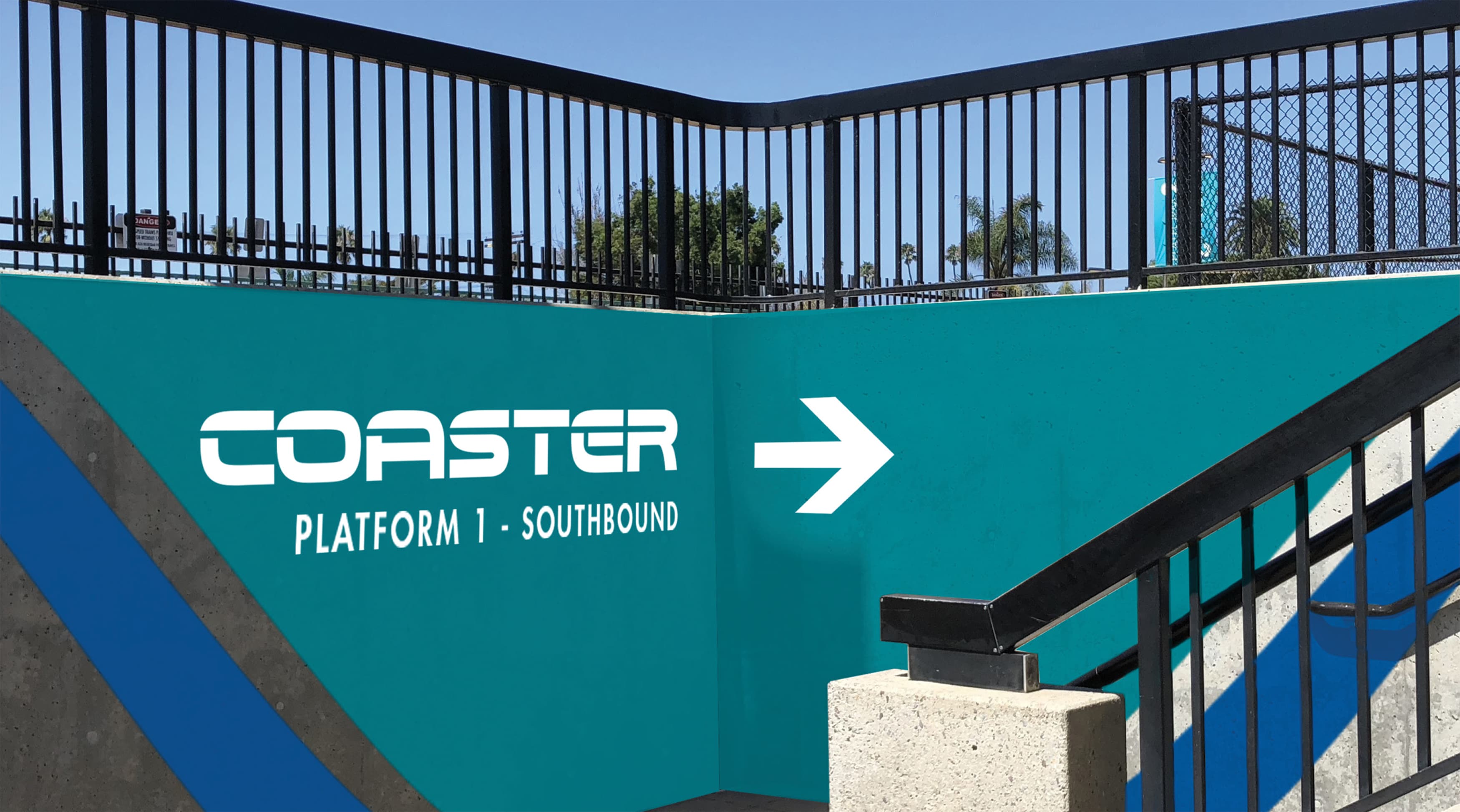 North County Transit District, the transit system in northern San Diego, California, worked with RSM Design to re-think what their transit system looks like. Graphic wayfinding design.