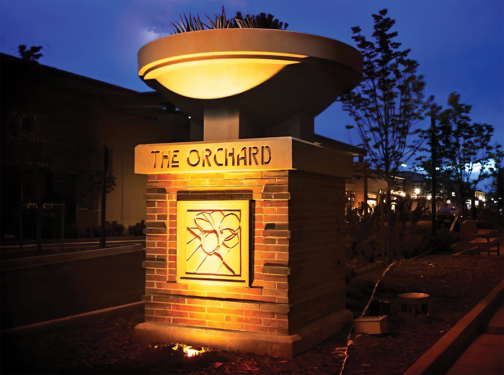 RSM Design worked to create a wayfinding system and Environmental Graphic Design program for The Orchard, a mixed-use retail project in Westminster, Colorado. Project Monument Design.