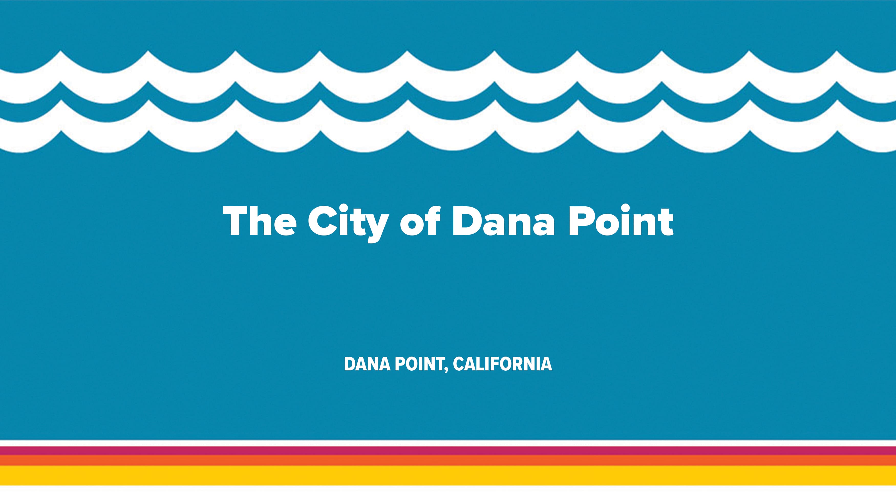 City of Dana Point cover image with retro-style 70s graphic.