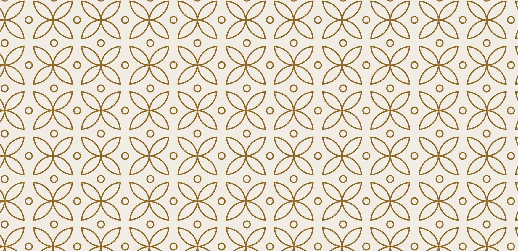 City of Whittier custom pattern in a warm gold palette, featuring a repeating floral motif that adds texture and elegance across branded applications.