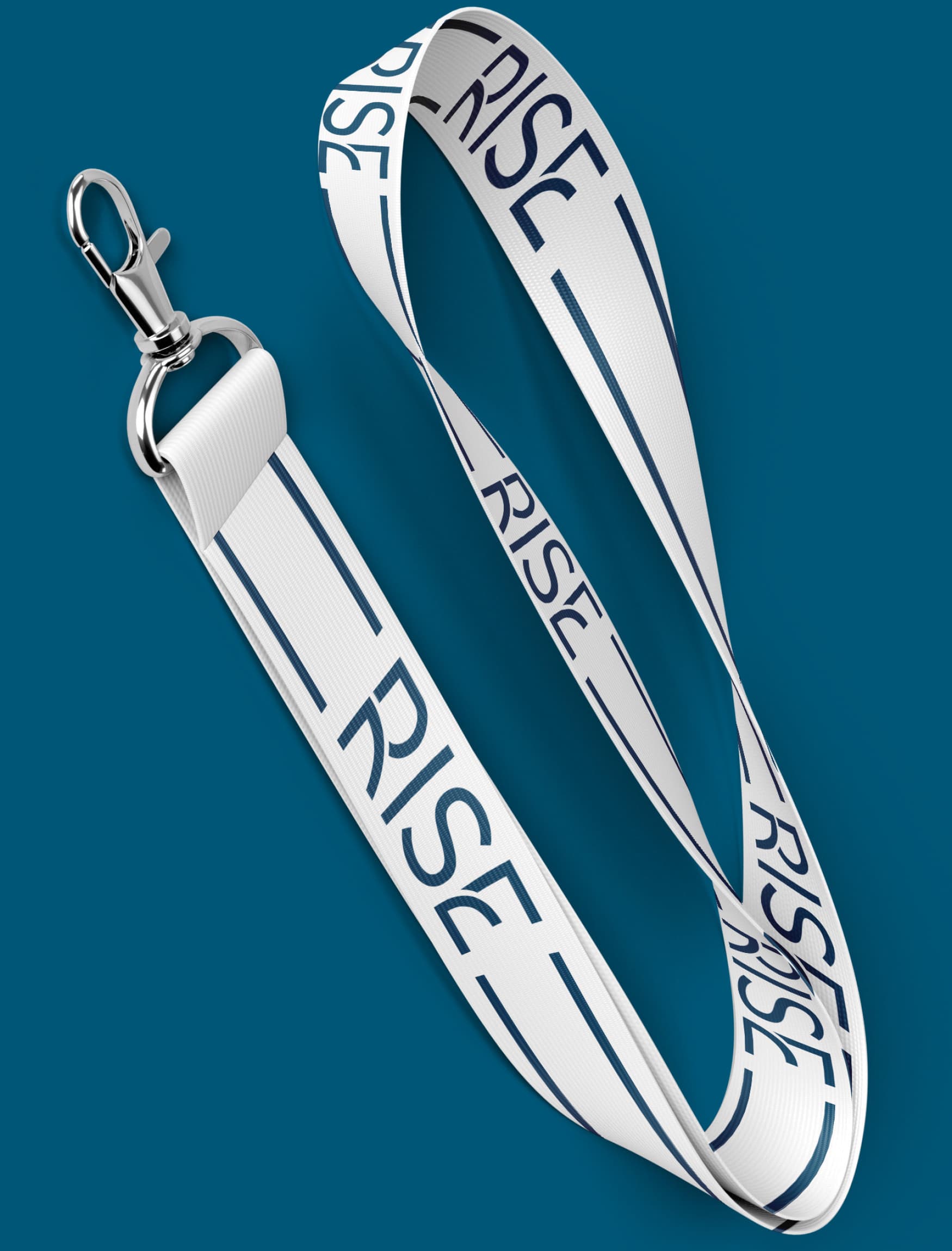 Atherton Rise logo applied on a lanyard by RSM Design. 