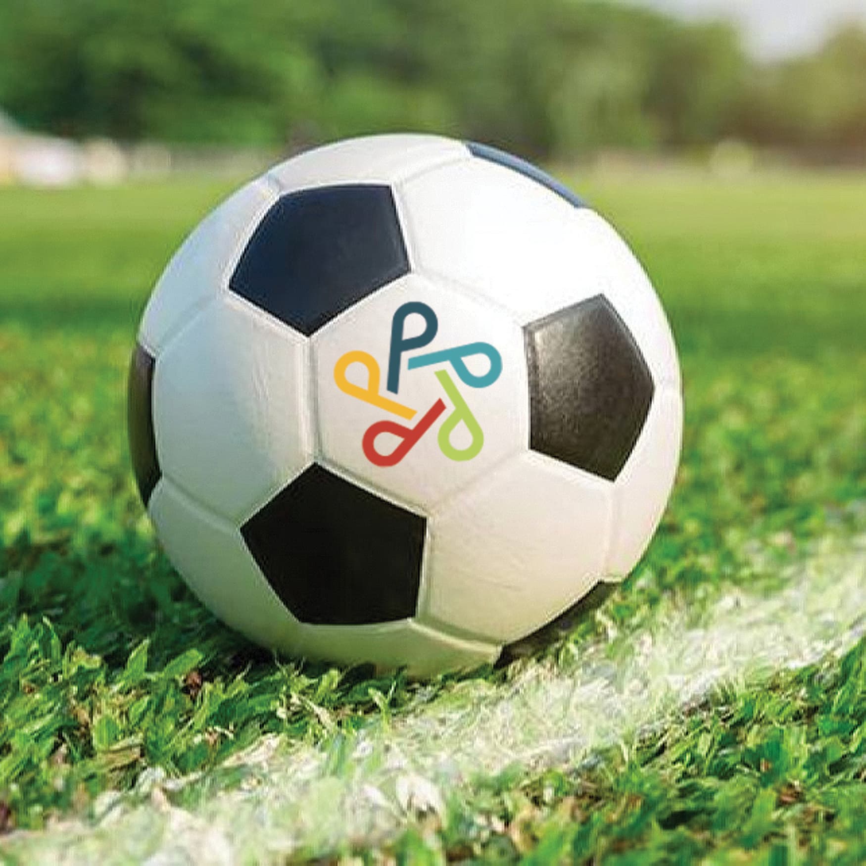 Paragon Star Branding application on soccer ball.