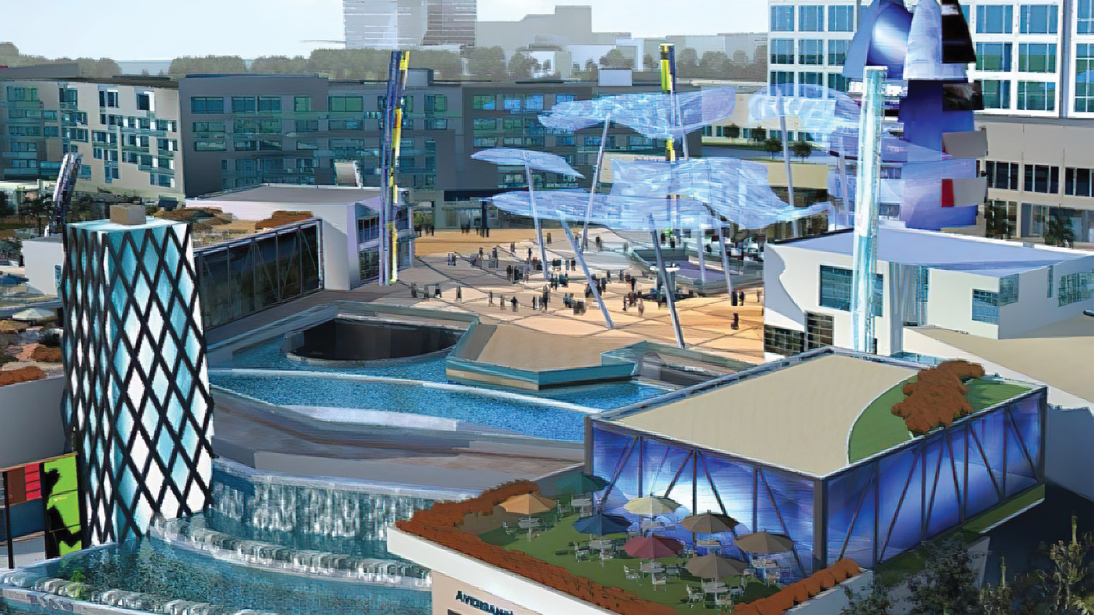 Architect's rendering of Orlando Connection project's rooftop amentities