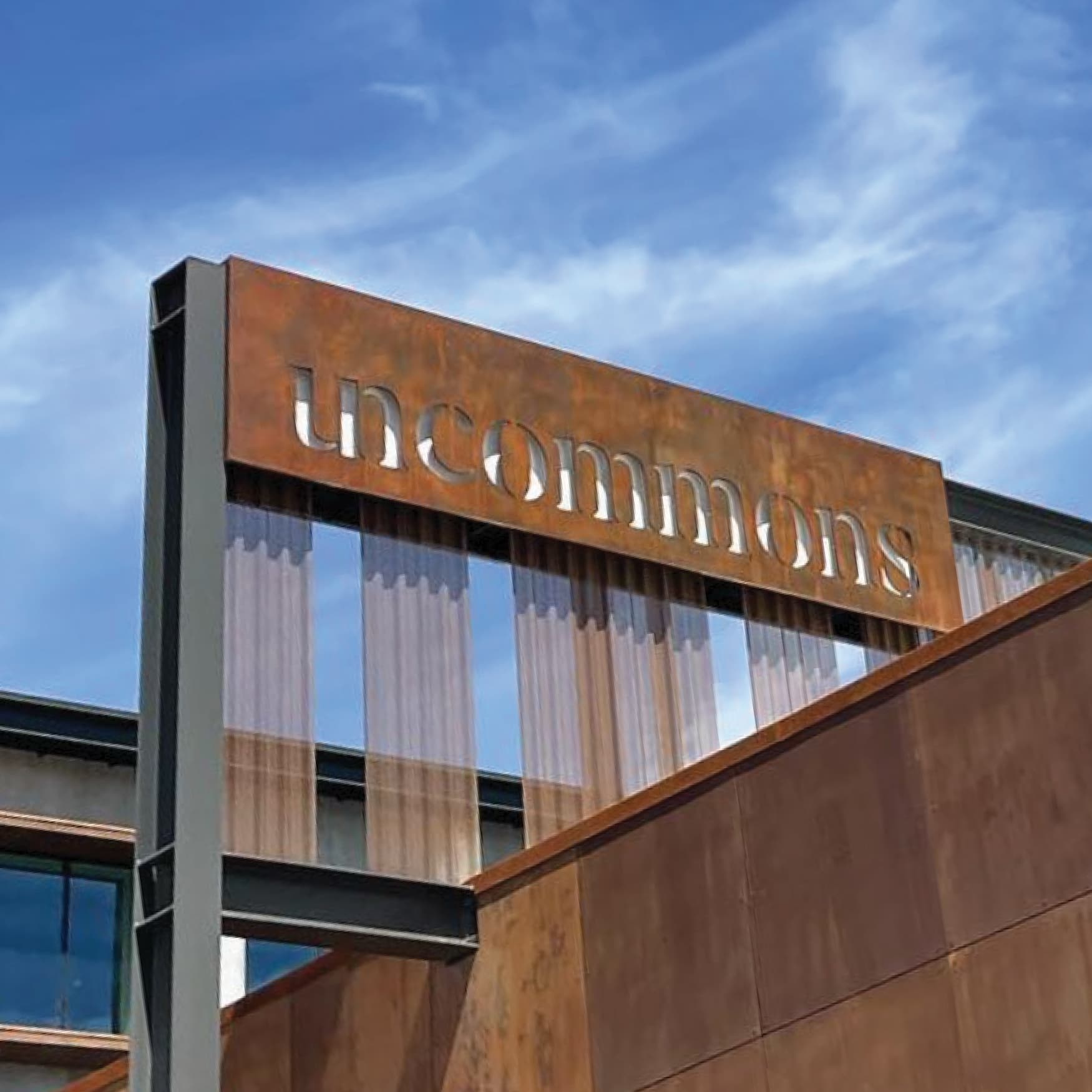 Image of the rooftop signage at UnCommons in Las Vegas, Nevada. 