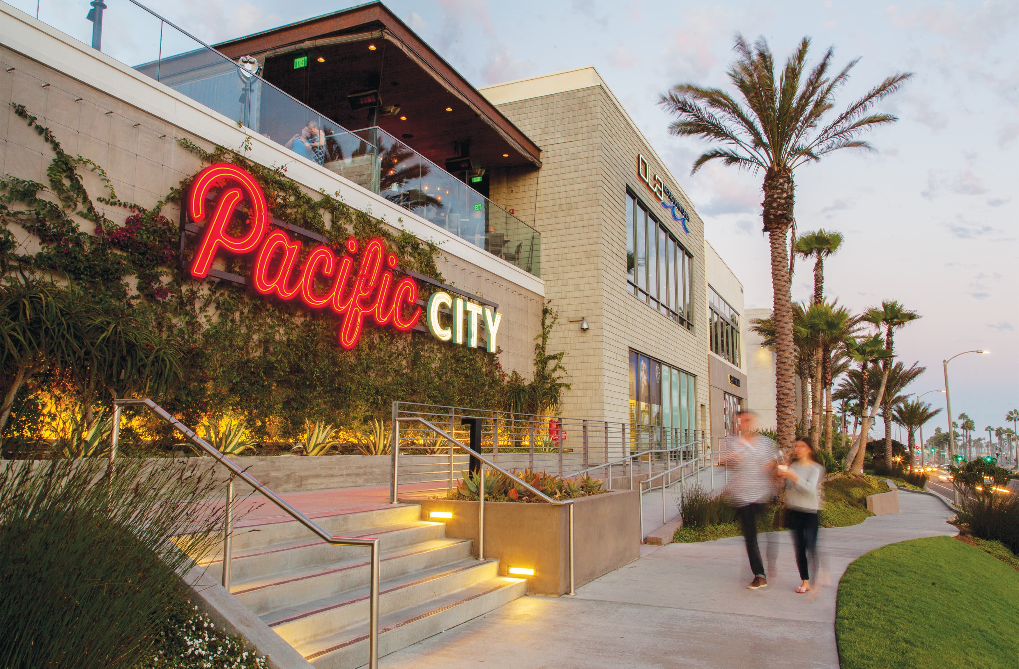 Pacific City waterfront retail project signage identity