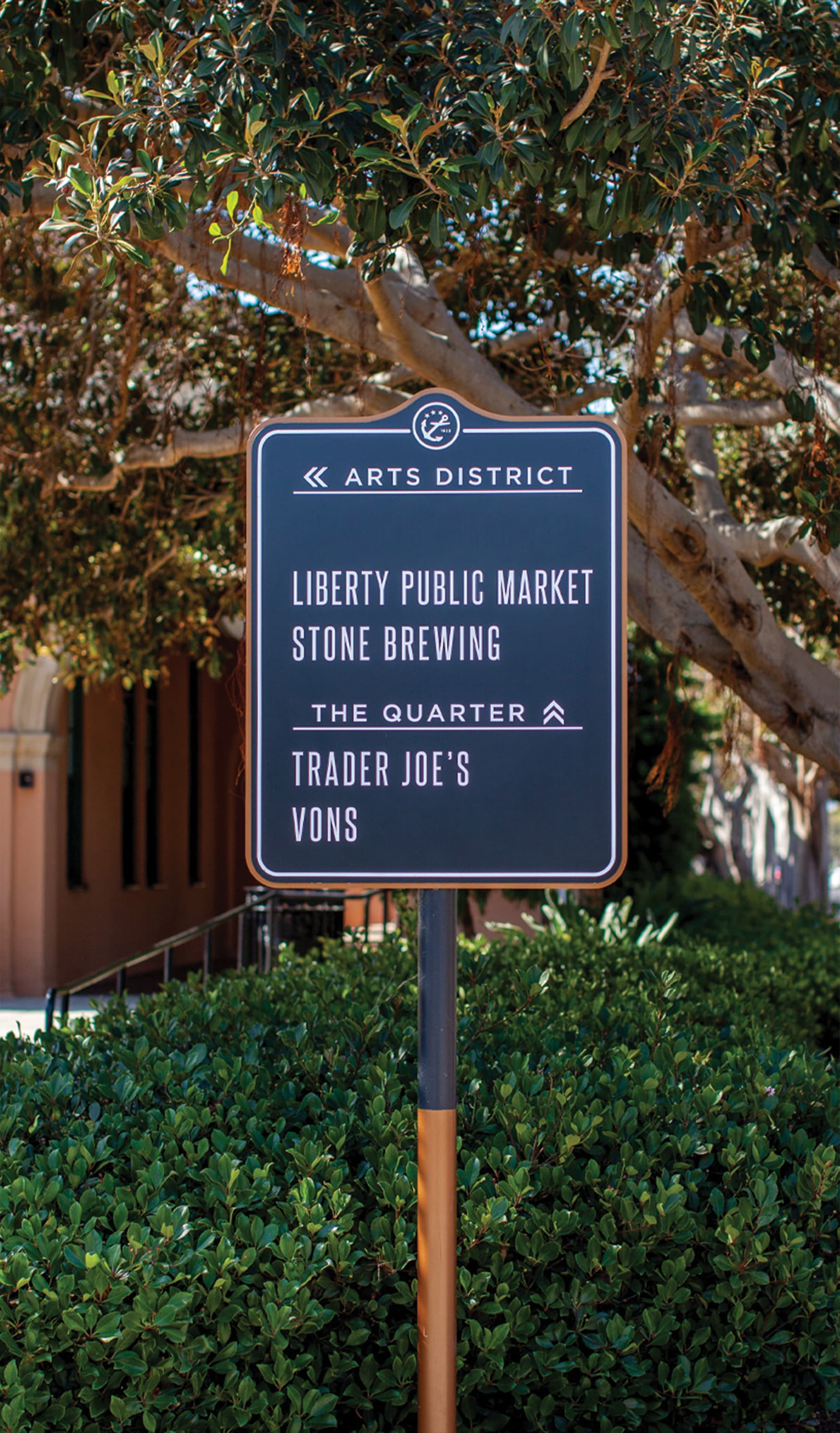 Liberty Station, San Diego, mixed-use project pedestrian and vehicular wayfinding, directional