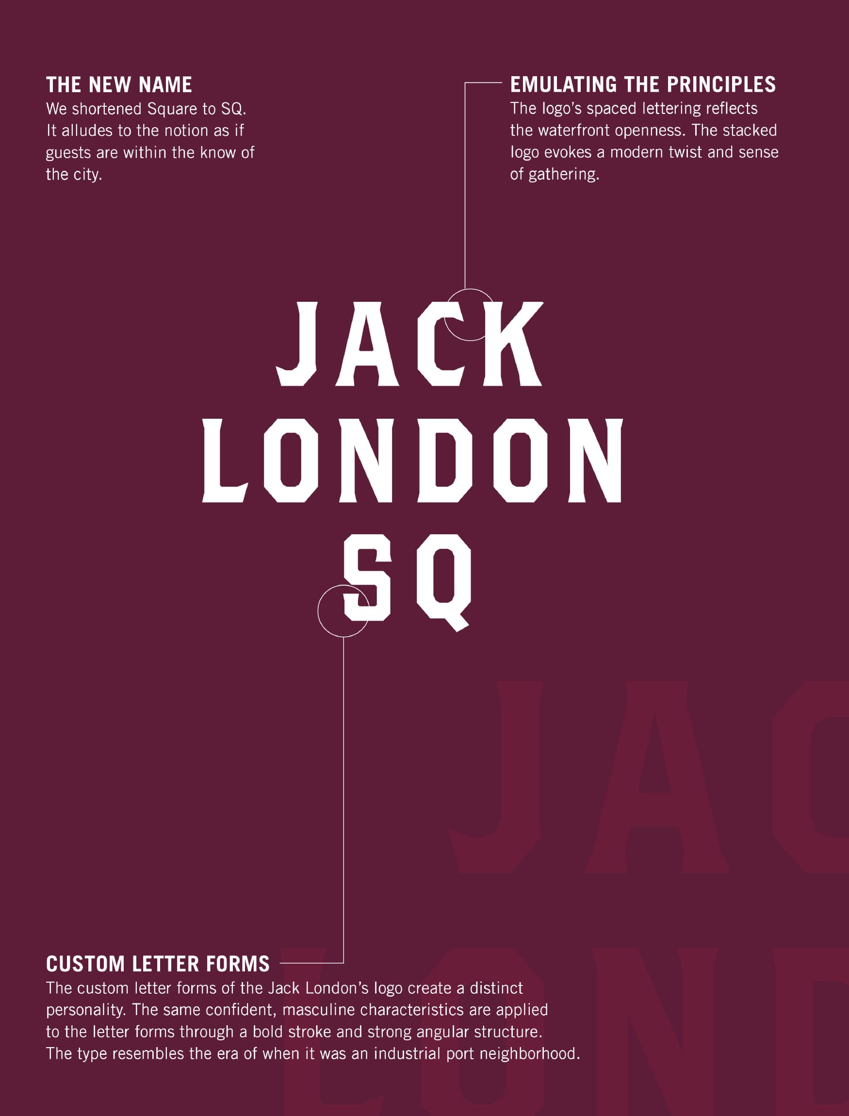 The new Jack London Square brand, by RSM Design. 