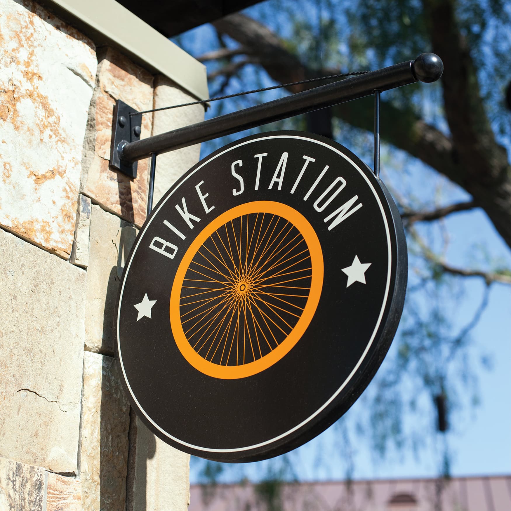 Great Park Neighborhoods Bike Station Blade Sign