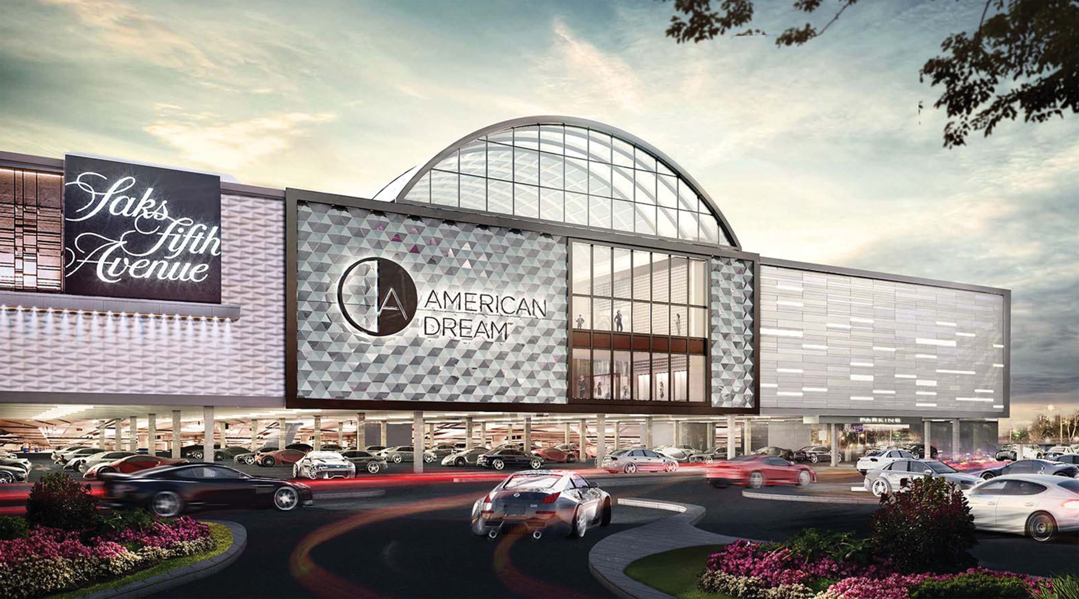 American Dream Retail Project Design in East Rutherford, New Jersey. Architectural Rendering and Architectural Facade Project Identity