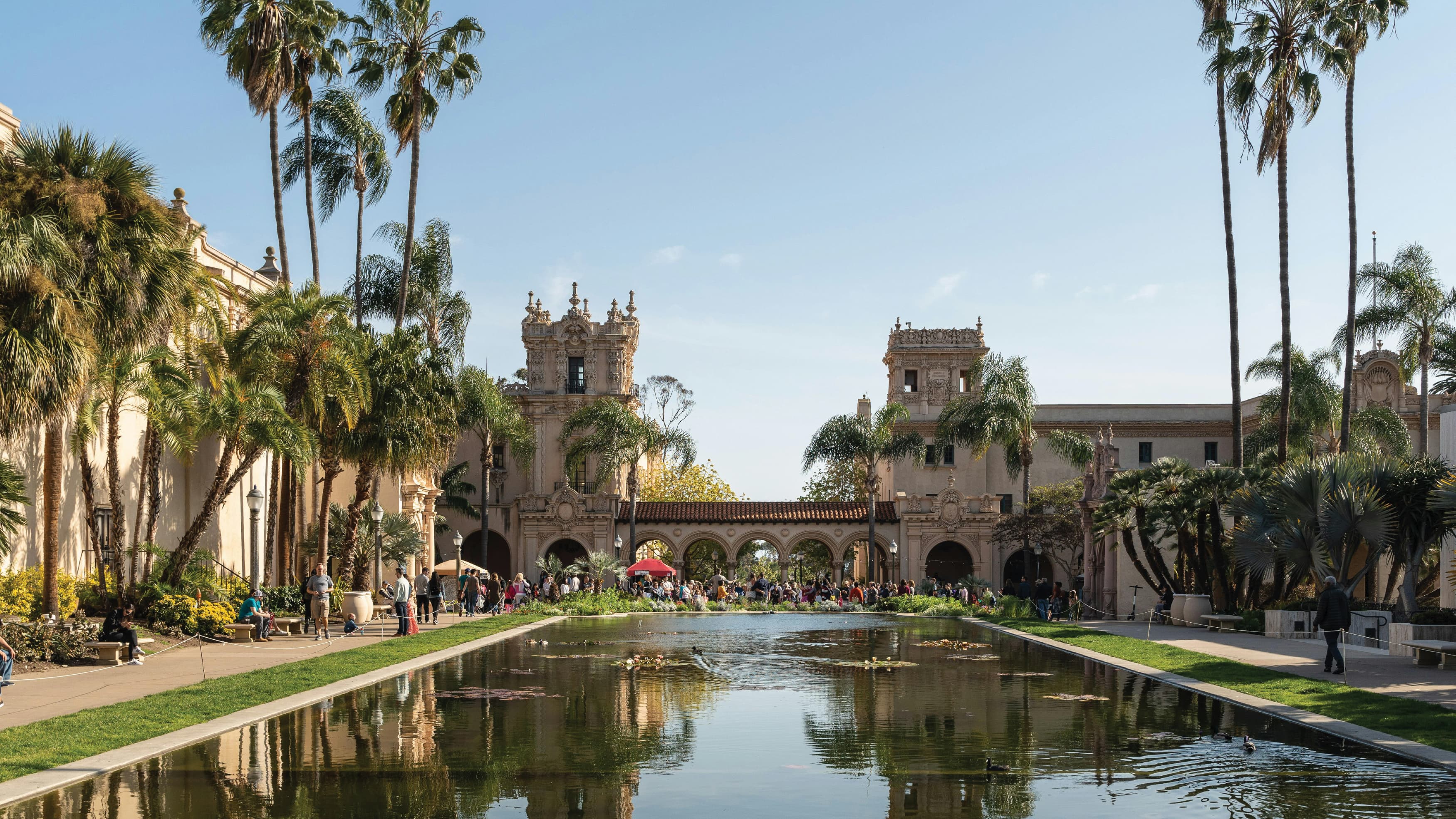 Image of the architecture at Balboa Park in San Diego, California. RSM Design designed the wayfinding, placemaking, donor recognition, and exhibit design. 