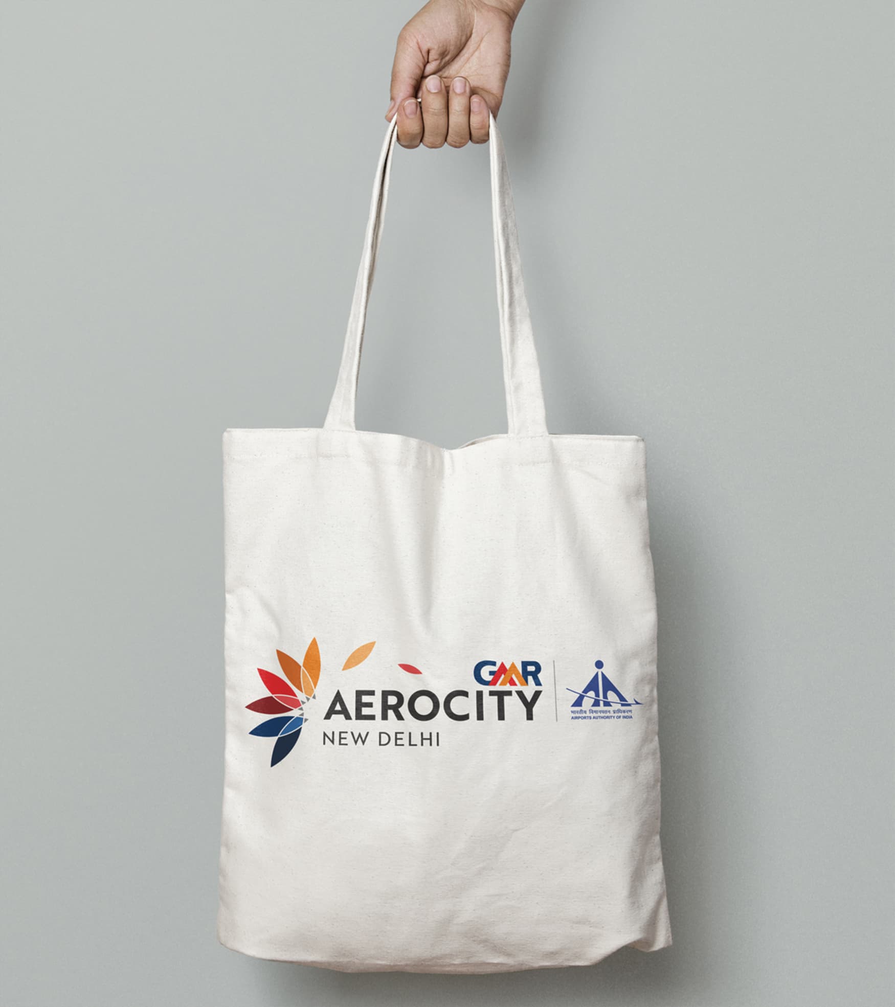 Aerocity, New Delhi, India, branded tote bag