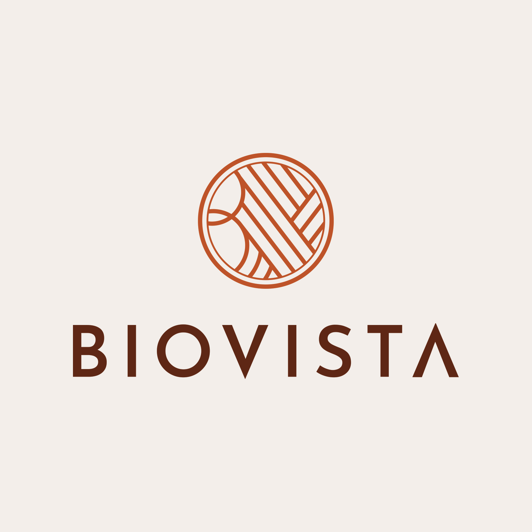 GIF of Biovista's brand assets. Logo, pattern, mark, colors. 